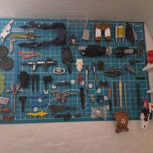 Vtg Transformers Accessory Lot - Weapons Missiles Sword Parts Action Figure